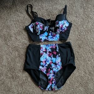 Torrid two piece high waisted bathing suit set